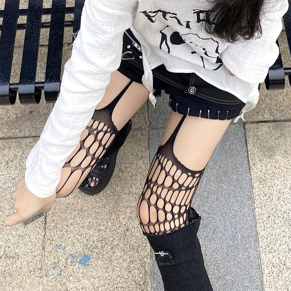 Irregular Hollow Tights