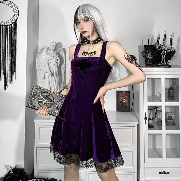 Gothic Purple Autumn Dress