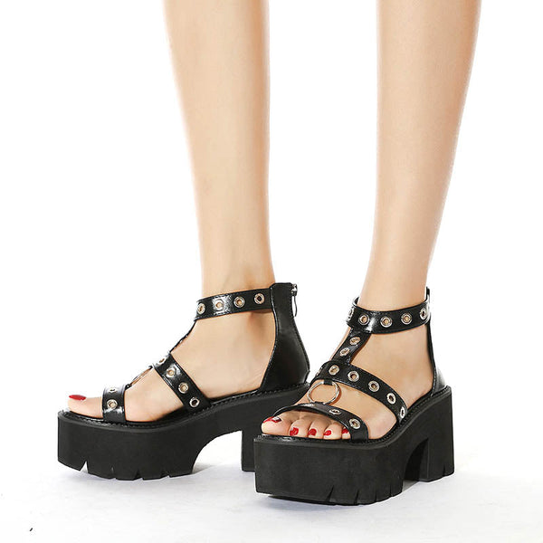 Roman Circle Ankle Sandals