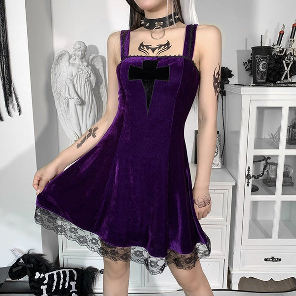 Gothic Purple Autumn Dress