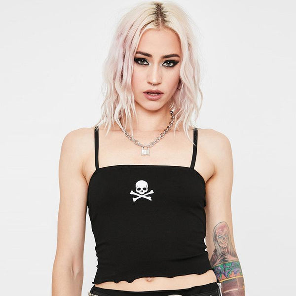 Skull Print Vest Top