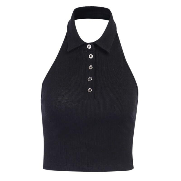 Street Halterneck Sleeveless Top