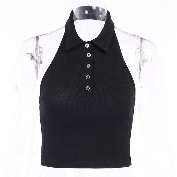 Street Halterneck Sleeveless Top