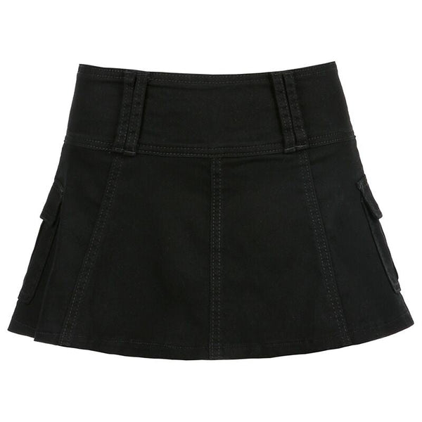 Street Hot Girl Denim Pleated Skirt