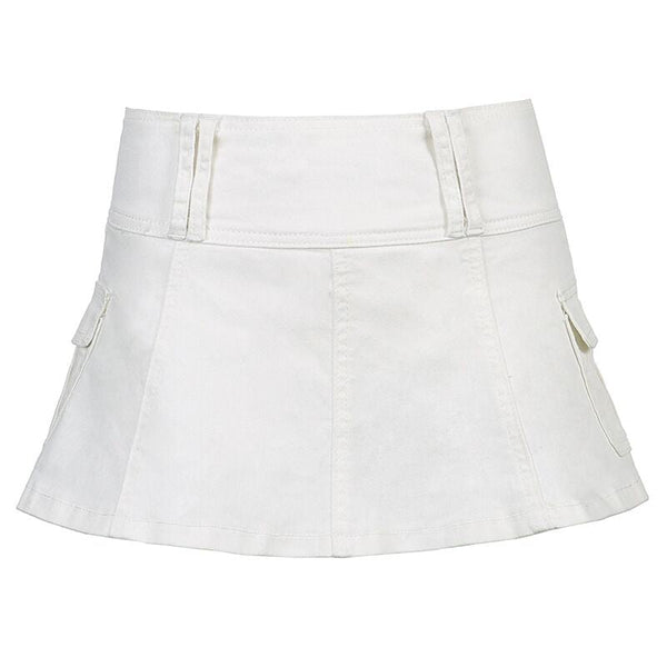 Street Hot Girl Denim Pleated Skirt