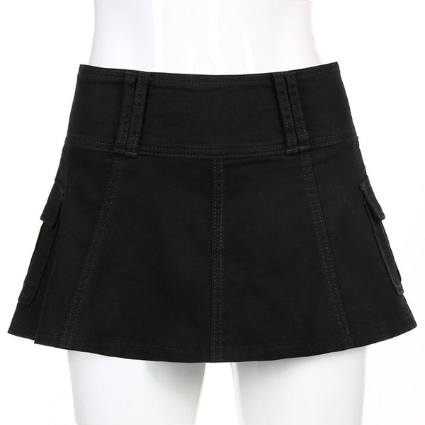 Street Hot Girl Denim Pleated Skirt