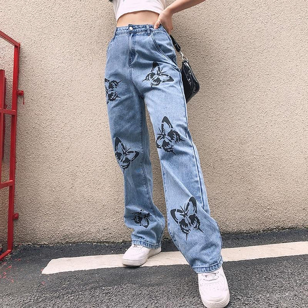 "BUTTERFLY EFFECT" BAGGY JEANS