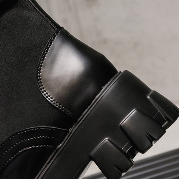 Thick Heeled British Style Martin Boots