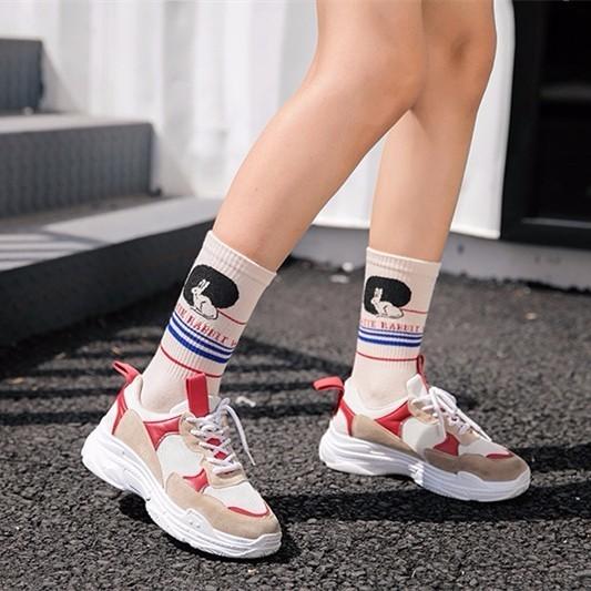 "WHITE RABBIT" SOCKS