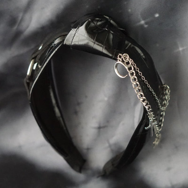 Valentine's Day Gift Moon Cross Chain Punk Hand Band