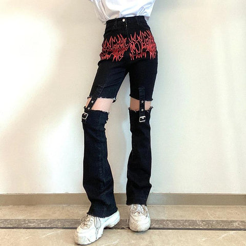 Tribal Cut Out Pants