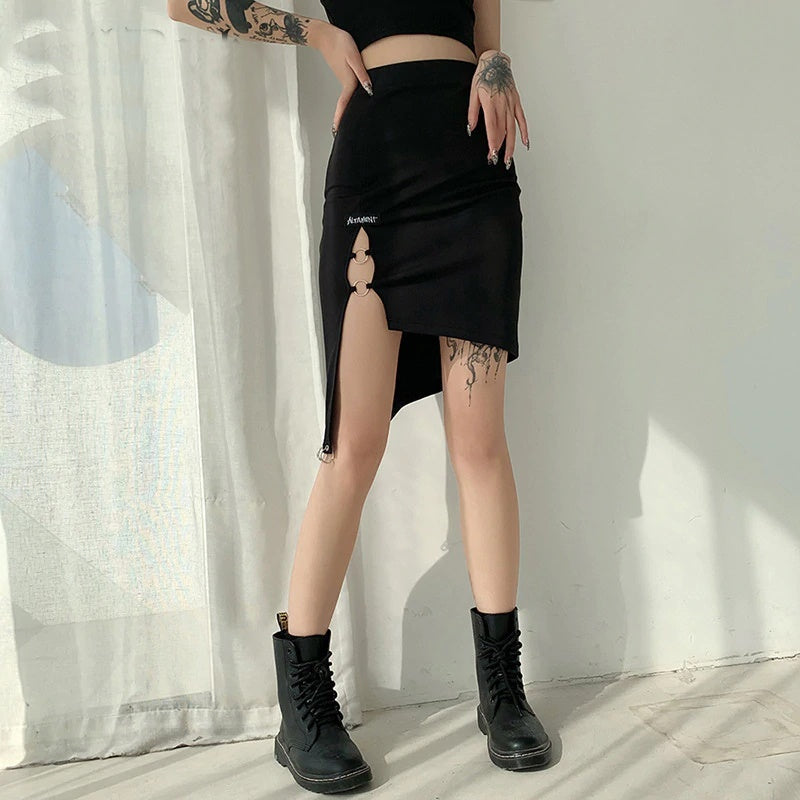 Gothic Punk Black Mini Skirt