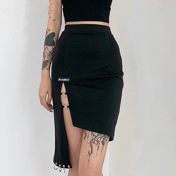 Gothic Punk Black Mini Skirt