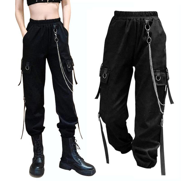 Chained Cargo Pants With Pockets