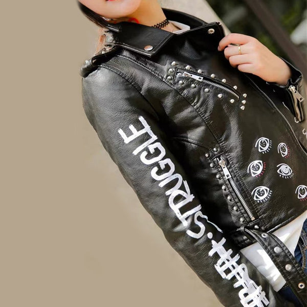 Dare You PU Leather Punk Jacket