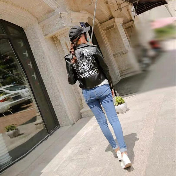 Dare You PU Leather Punk Jacket