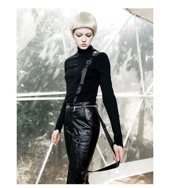 Punk Cargo PU Leather Pants