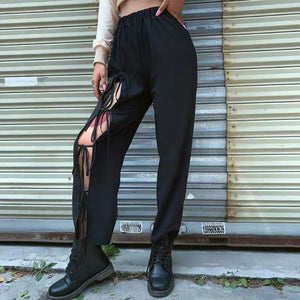 Right Side Lace Up Pants