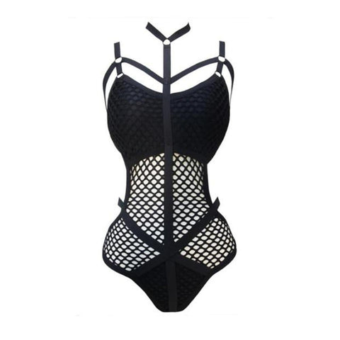 Valentine's Day Gift Gothic Bondage Bodysuit