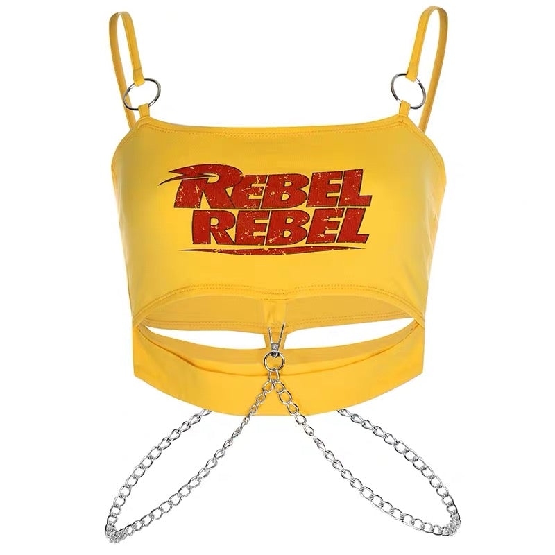 Yellow REBEL Chain Top