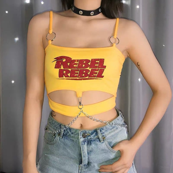 Yellow REBEL Chain Top