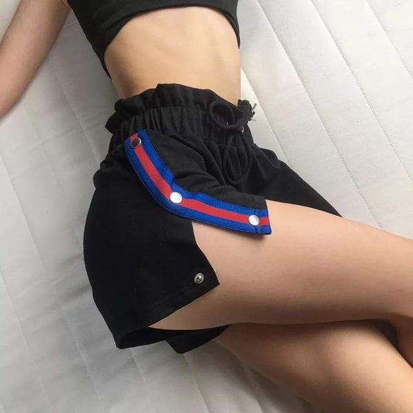 Causal Metal Button Shorts