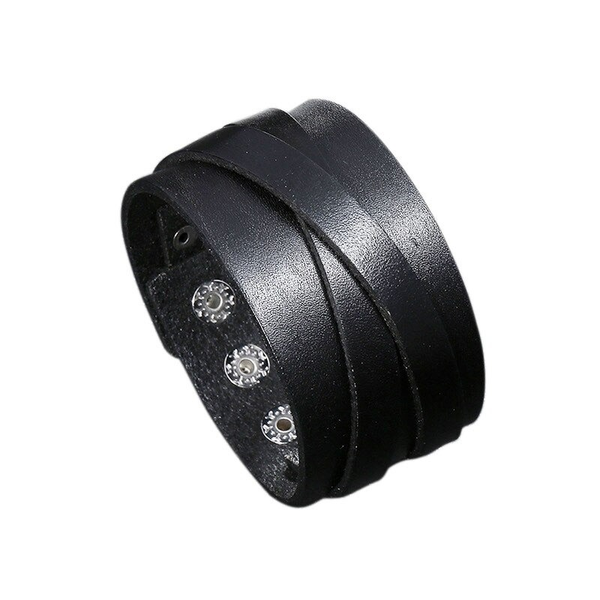 Fashion Wide Leather Bracelet / Punk Style Bangles for Men and Women