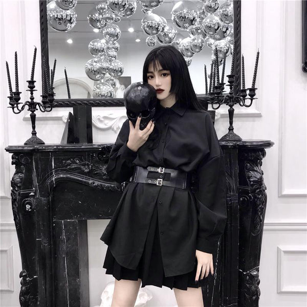 Hong Kong Set Black Shirt Skirt