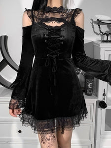 Hollow Out Black Dress