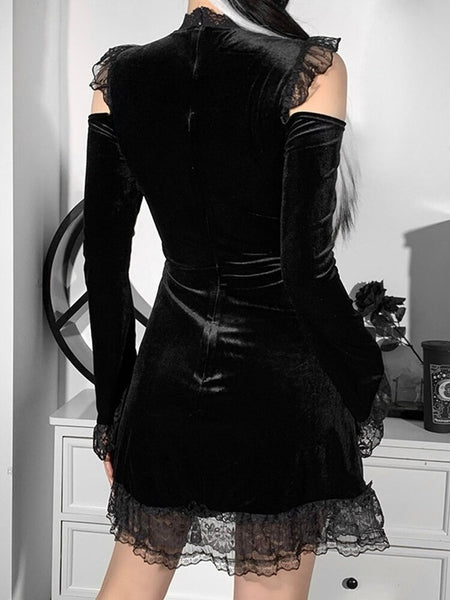 Hollow Out Black Dress