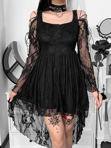 Black Bandage Long Sleeve Dress