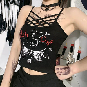 'Witch Craft' Black Camis