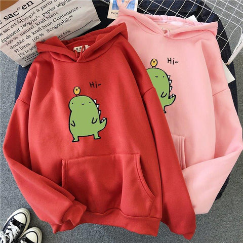 Harajuku Kawaii Cute Dipsy Dinosaur Hoodie