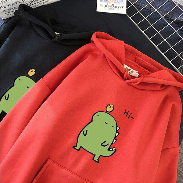 Harajuku Kawaii Cute Dipsy Dinosaur Hoodie