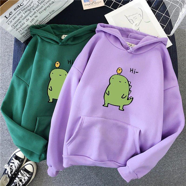 Harajuku Kawaii Cute Dipsy Dinosaur Hoodie