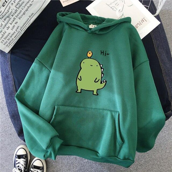 Harajuku Kawaii Cute Dipsy Dinosaur Hoodie