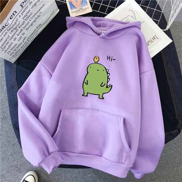 Harajuku Kawaii Cute Dipsy Dinosaur Hoodie