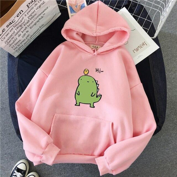 Harajuku Kawaii Cute Dipsy Dinosaur Hoodie