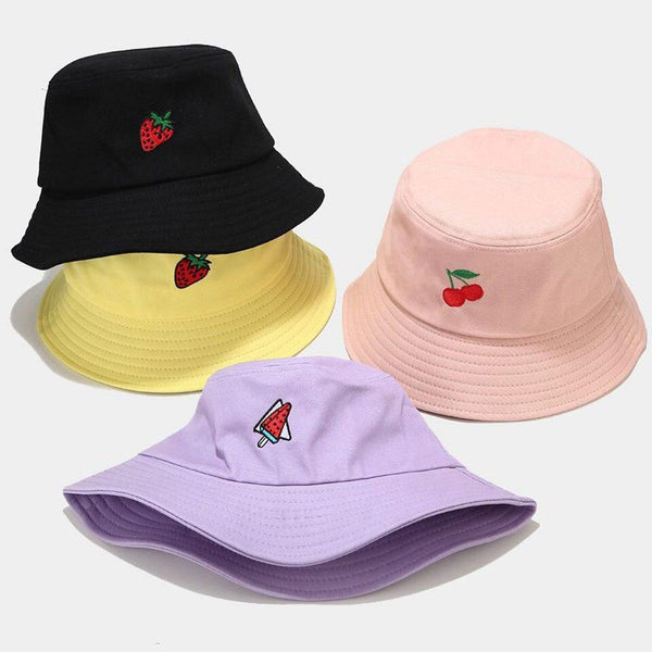 Kawaii Pastel Fruit Bucket Hat