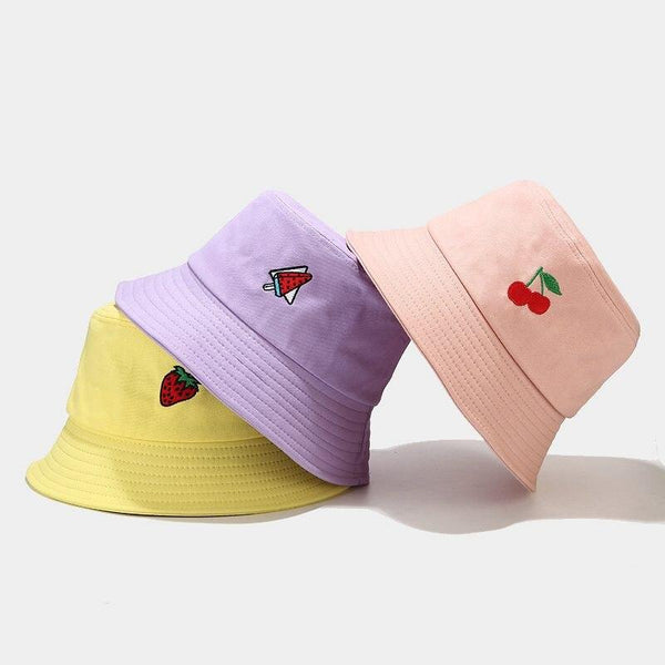 Kawaii Pastel Fruit Bucket Hat