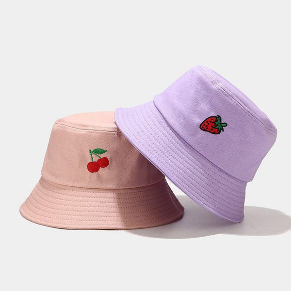 Kawaii Pastel Fruit Bucket Hat