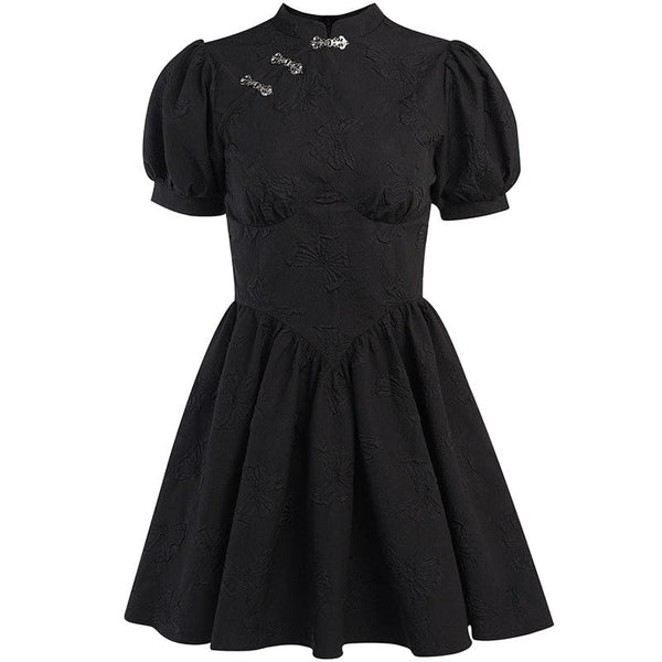 Women's Gothic Cheongsam Collar Draped Dress