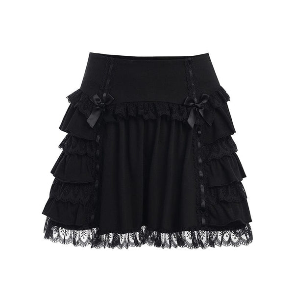 Women's Grunge Lace Tiered Skirt