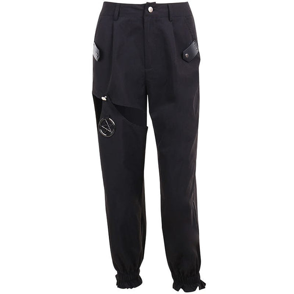 Women's Punk Cutout Cargo Pants