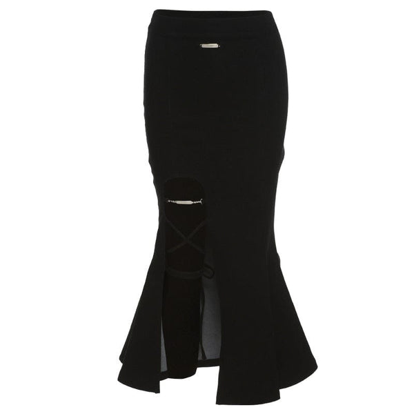 Women's Punk Side Slit Fishtail Skirt