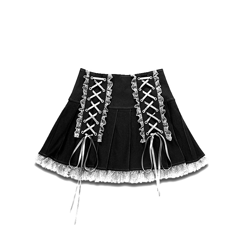 Dark Girl Lace Mini Skirt