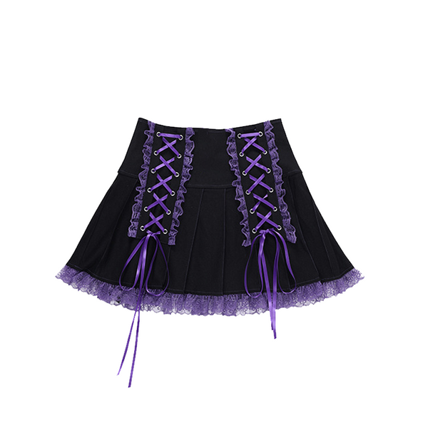 Dark Girl Lace Mini Skirt