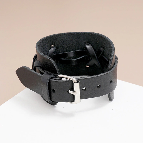 Popular Genuine Leather Bangle / Punk Rock Wide Bracelets for Men and Women