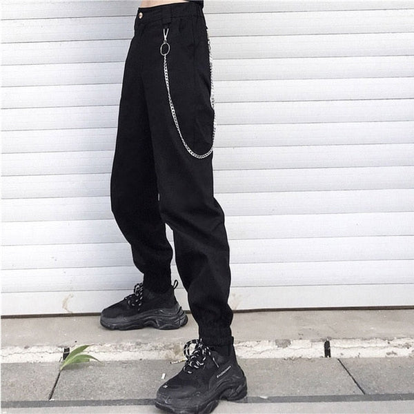 Solid color loose harem pants