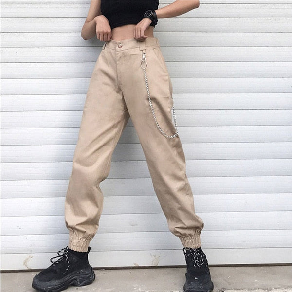 Solid color loose harem pants